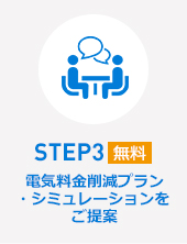 STEP3電気料金削減プラン ・シミュレーションを ご提案